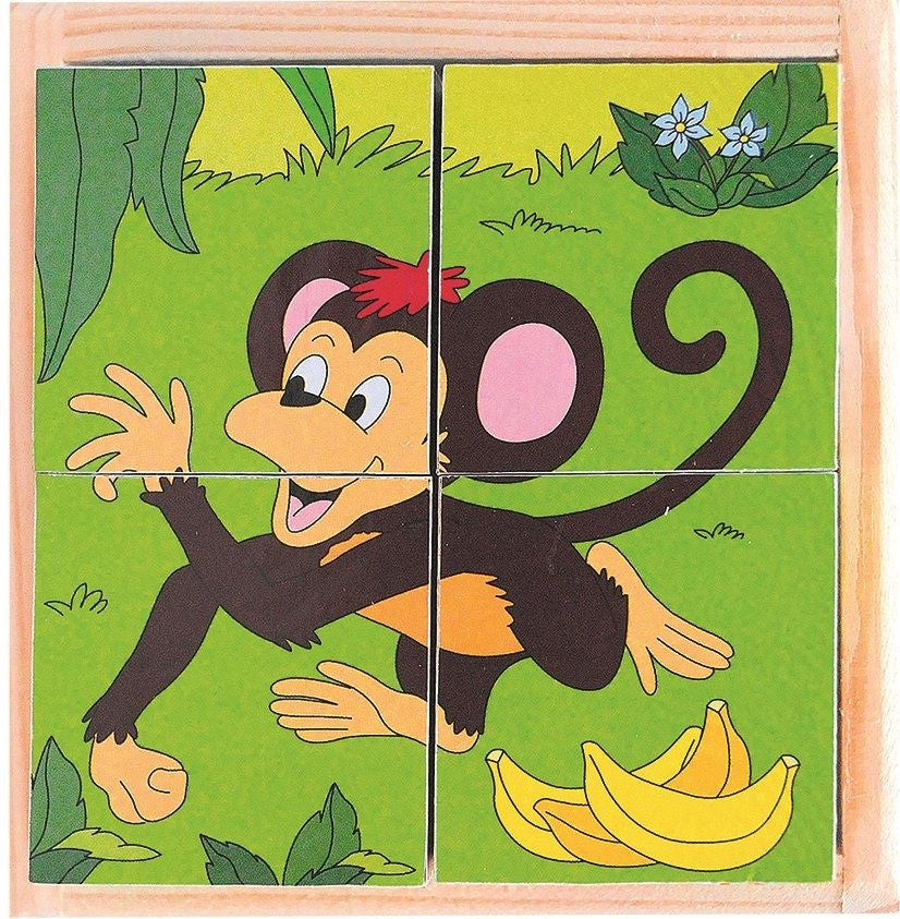 Kubelių dėlionė "Zoologijos sodas", Woody