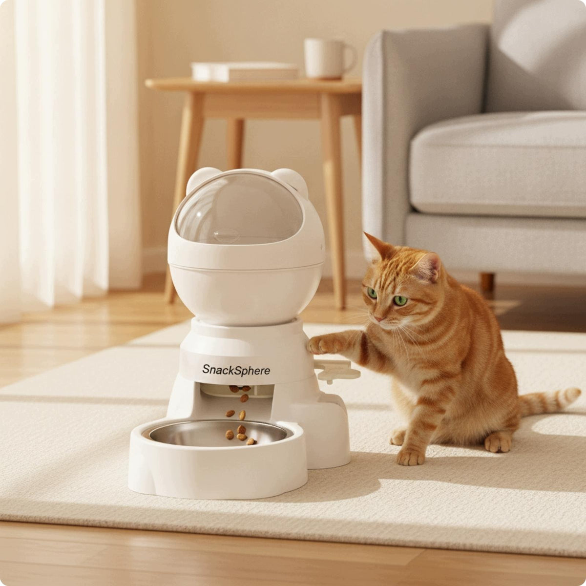 Puzzletype Food Dispenser | space efficient Saving White Alien Pop-it