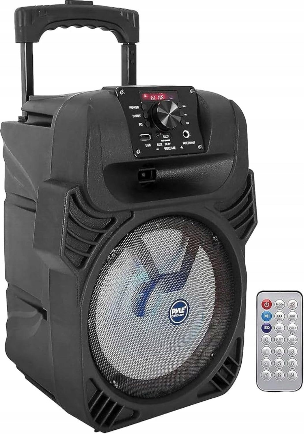 Pyle 844B Bluetooth speaker microphone AKU radio MP3/USB/FM Disco Light 400W