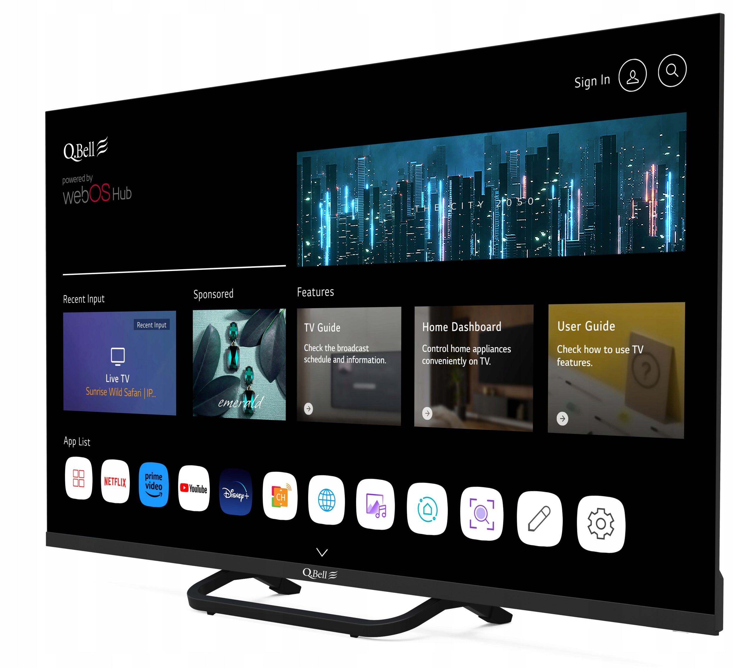 Q.Bell 50” 4K UHD webOS|Dolby Audio|3x HDMI ARC|Wi-Fi|Bluetooth!