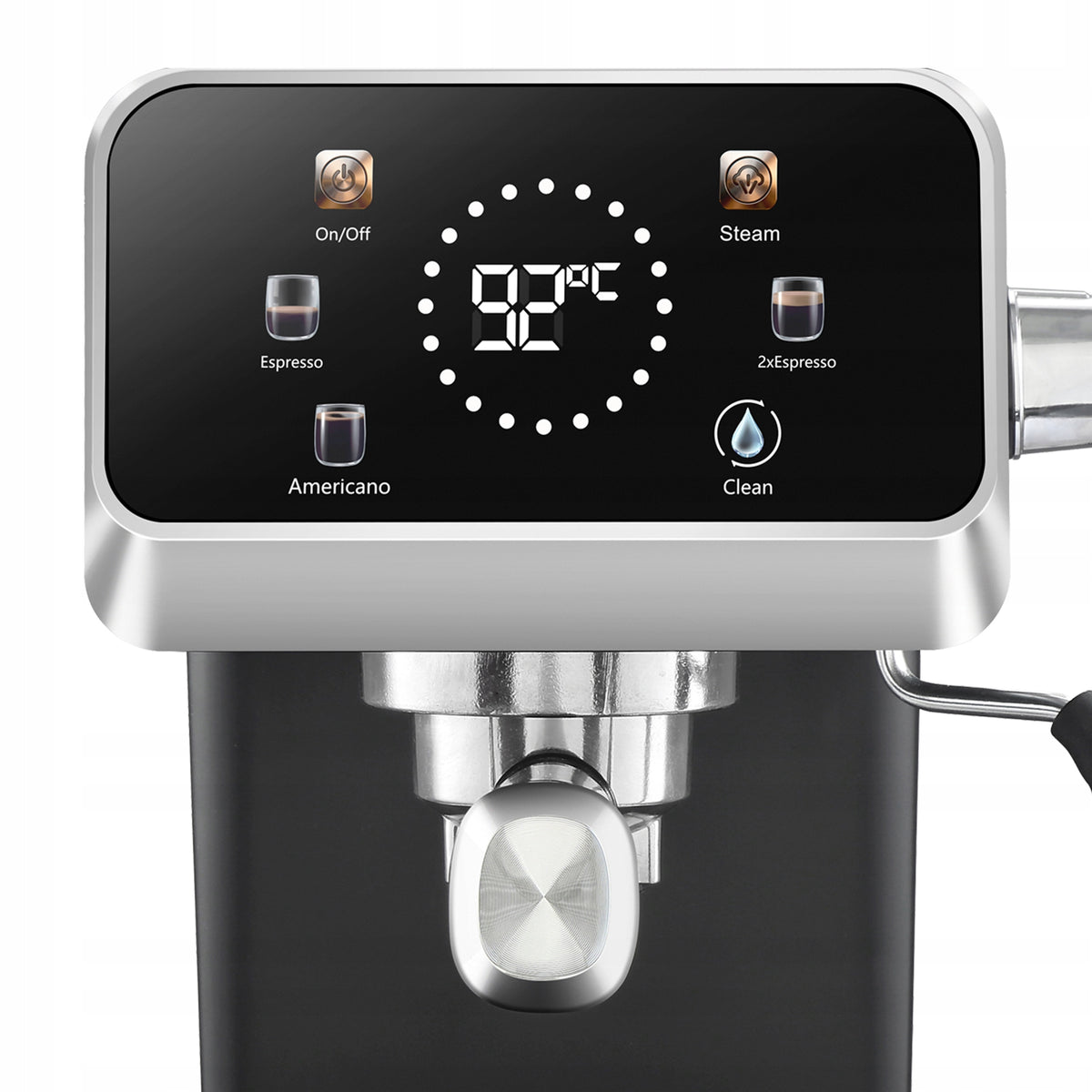 Q-Max Espresso Machine for Coffee with Display 20 Bar Espresso Black Manufacturer code 2945X