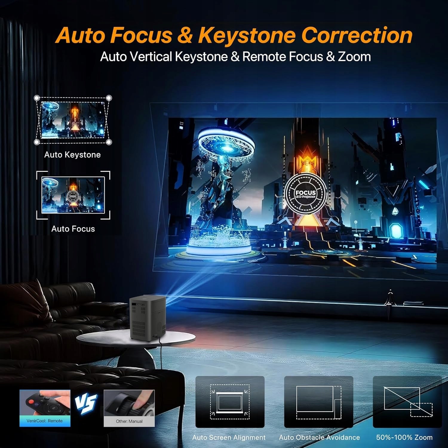 Q1 Pro Mini 1080P Smart Projector with Android 11, Manufacturer code PK3/CQ1