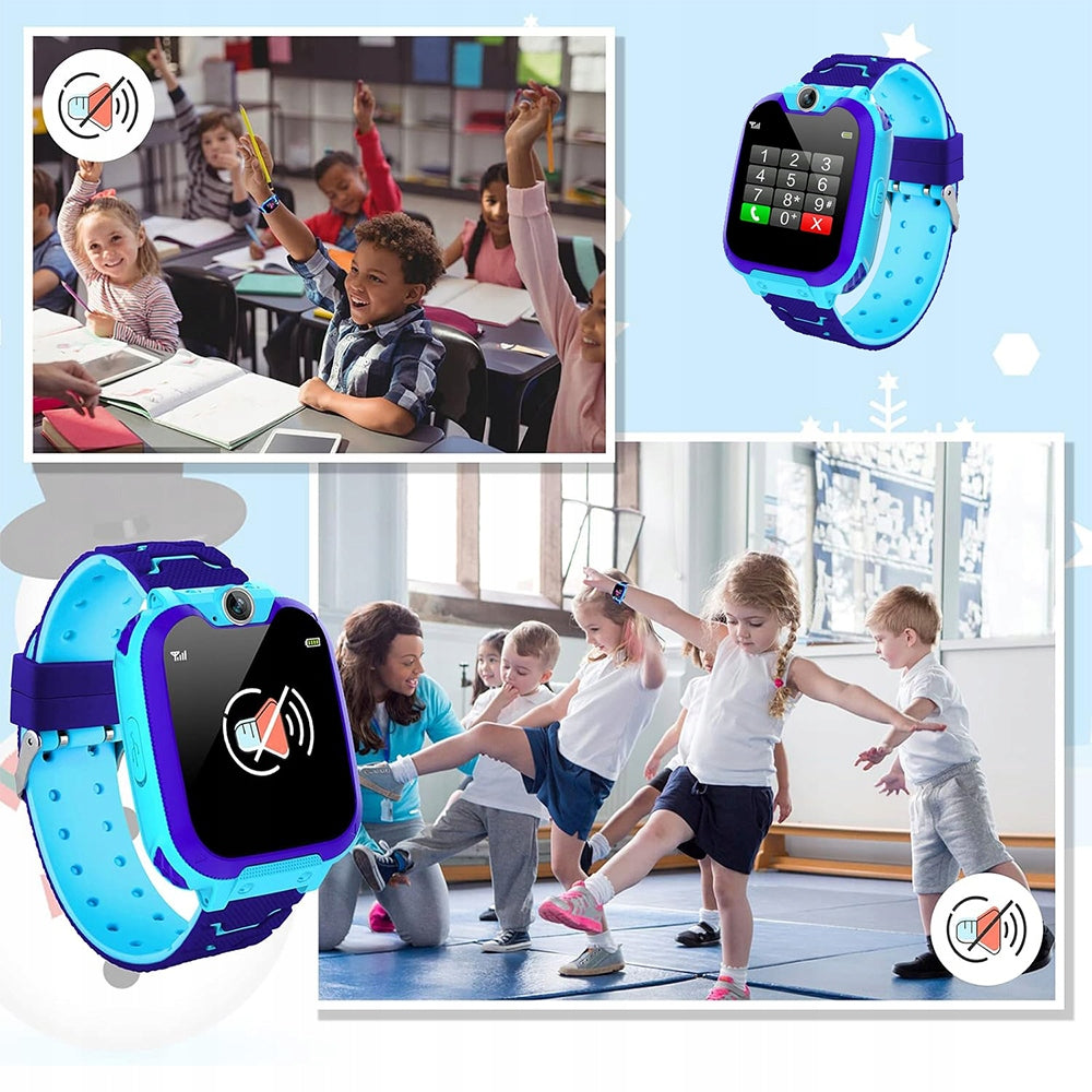 Q12 BLUE CHILDREN'S WATCH WITH GSM LOCATION SAUCE SUPER LONG TIME Packaging status original