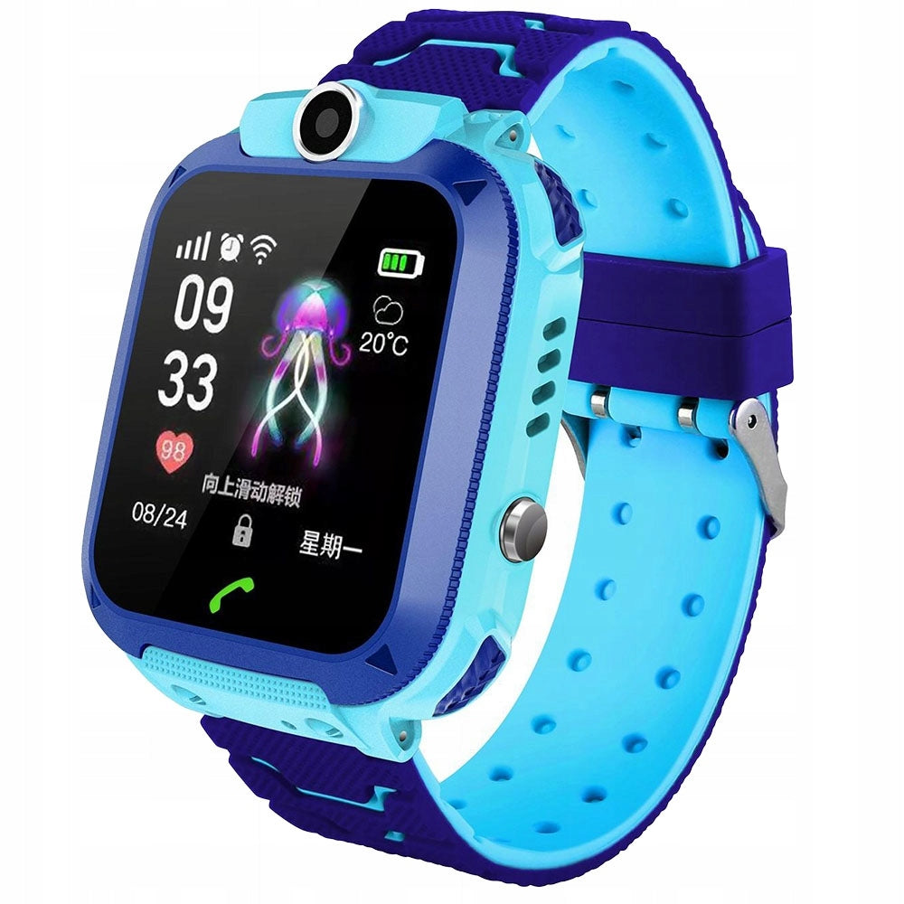 Q12 BLUE CHILDREN'S WATCH WITH GSM LOCATION SAUCE SUPER LONG TIME