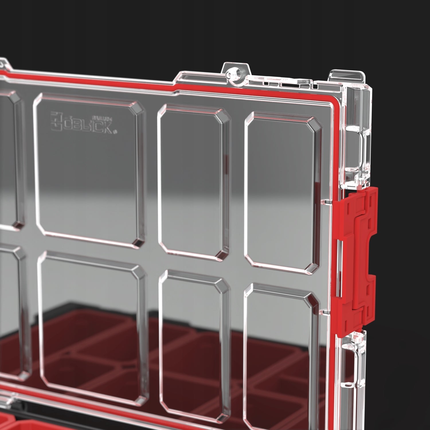 QBRICK SYSTEM PRO Organizer 100 modular with cover tool box 5l Product height 7.9 cm