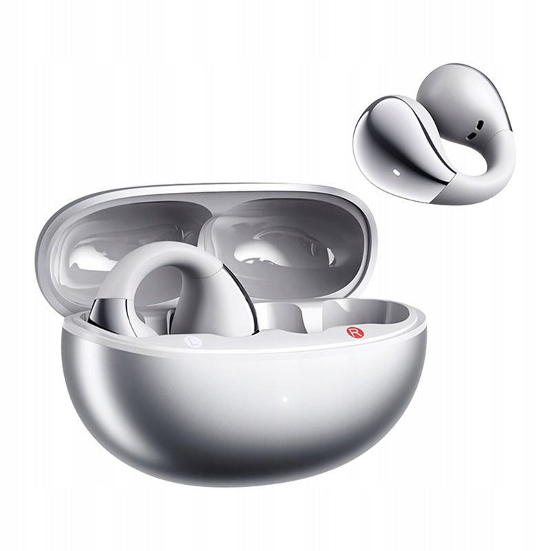 QCY Crossky Clip C30S Wireless Open-Ear Headphones LDAC BT 6.0 Silver Brand QCY