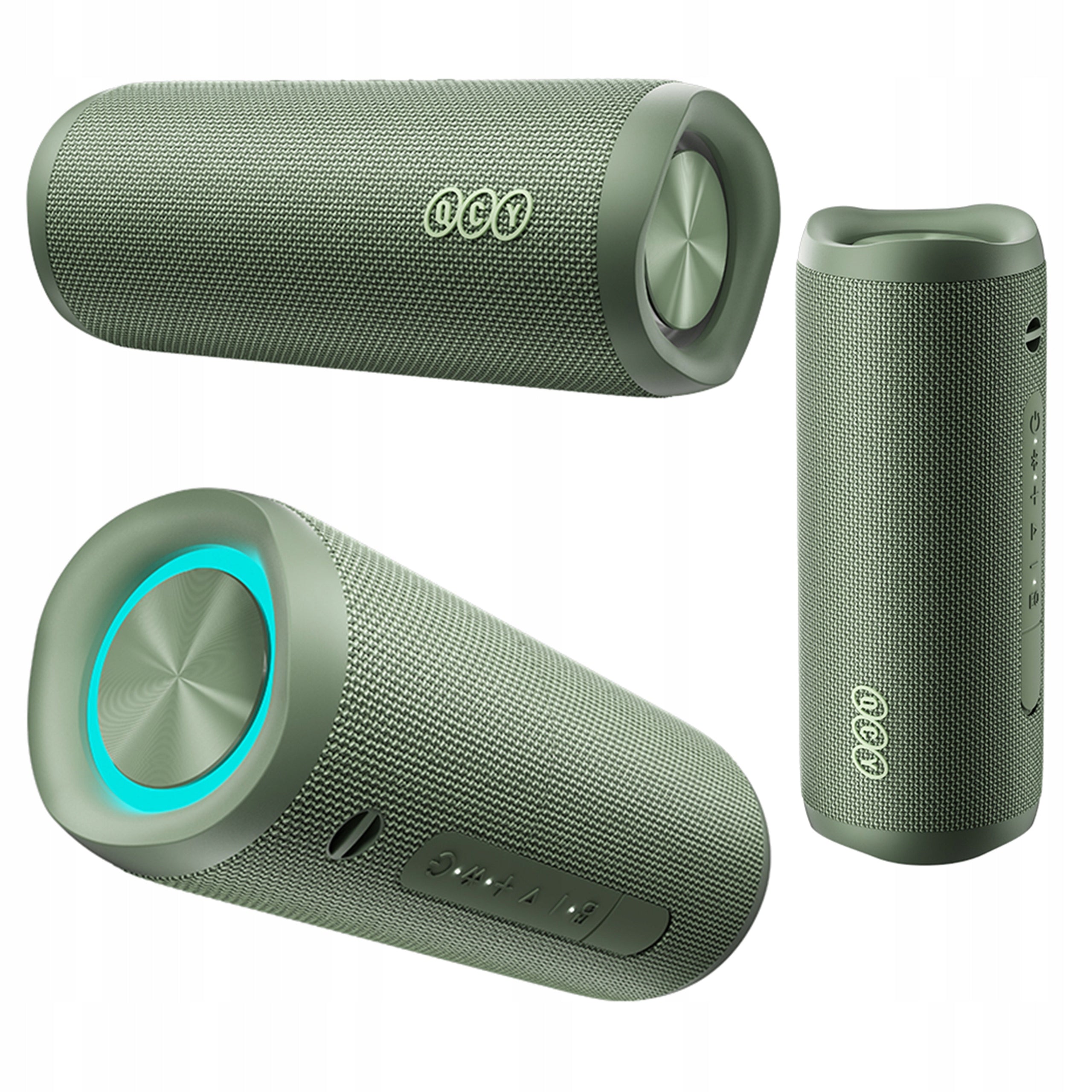 QCY SP7 Portable Bluetooth Speaker 5.4 Wireless LED IPX7 40W Green
