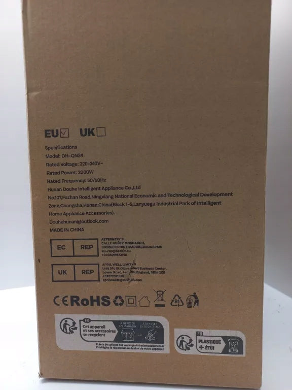 QEXREED 2000W ELECTRIC HEATER | SILENT | REMOTE CONTROL | TIMER | ECO Manufacturer code 6978160900024