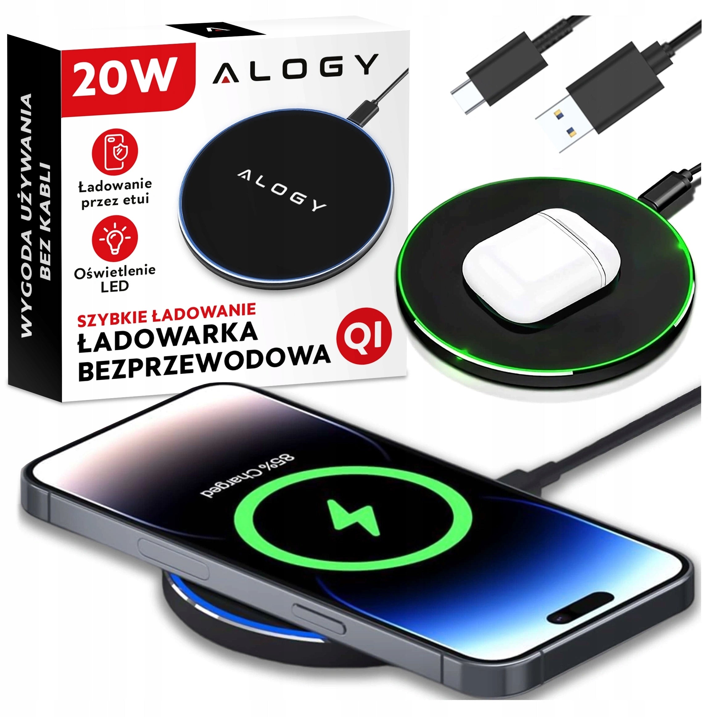 QI 20W Wireless Induction Charger for Samsung S26 S25 S24 S23 S22