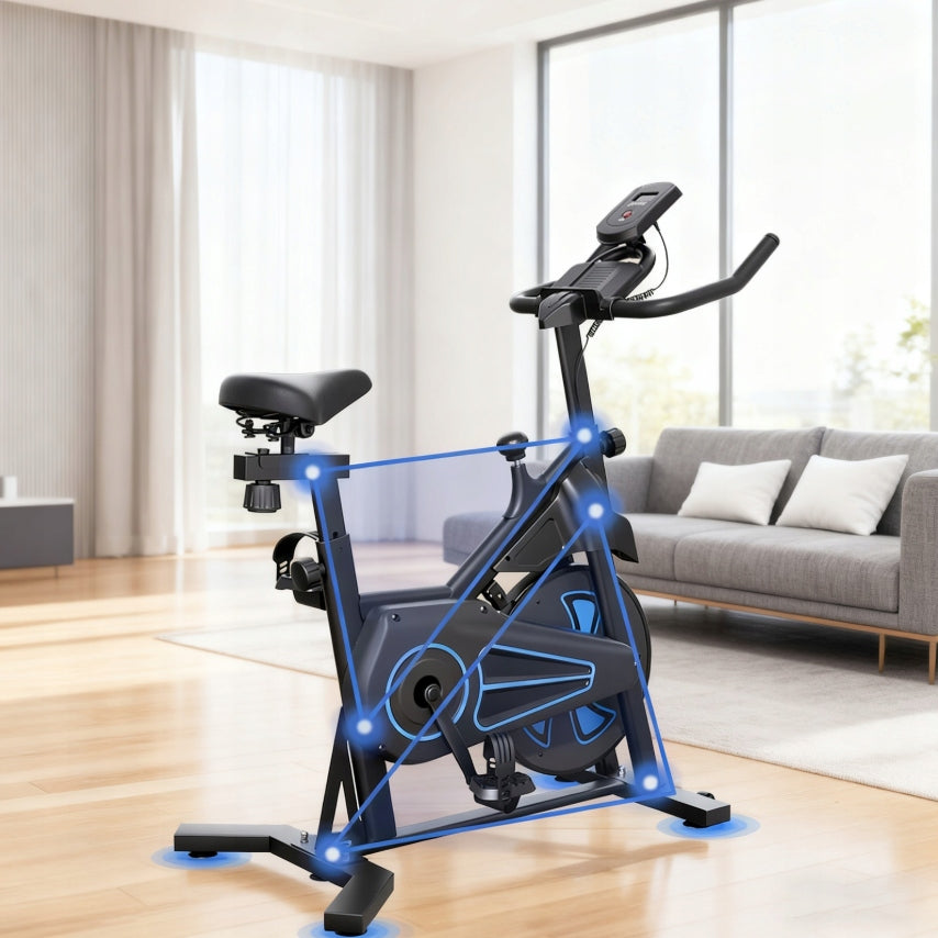 QK116C Stationary Bike Magnetic Exercise Bike Training Bike 120kg Kind electric