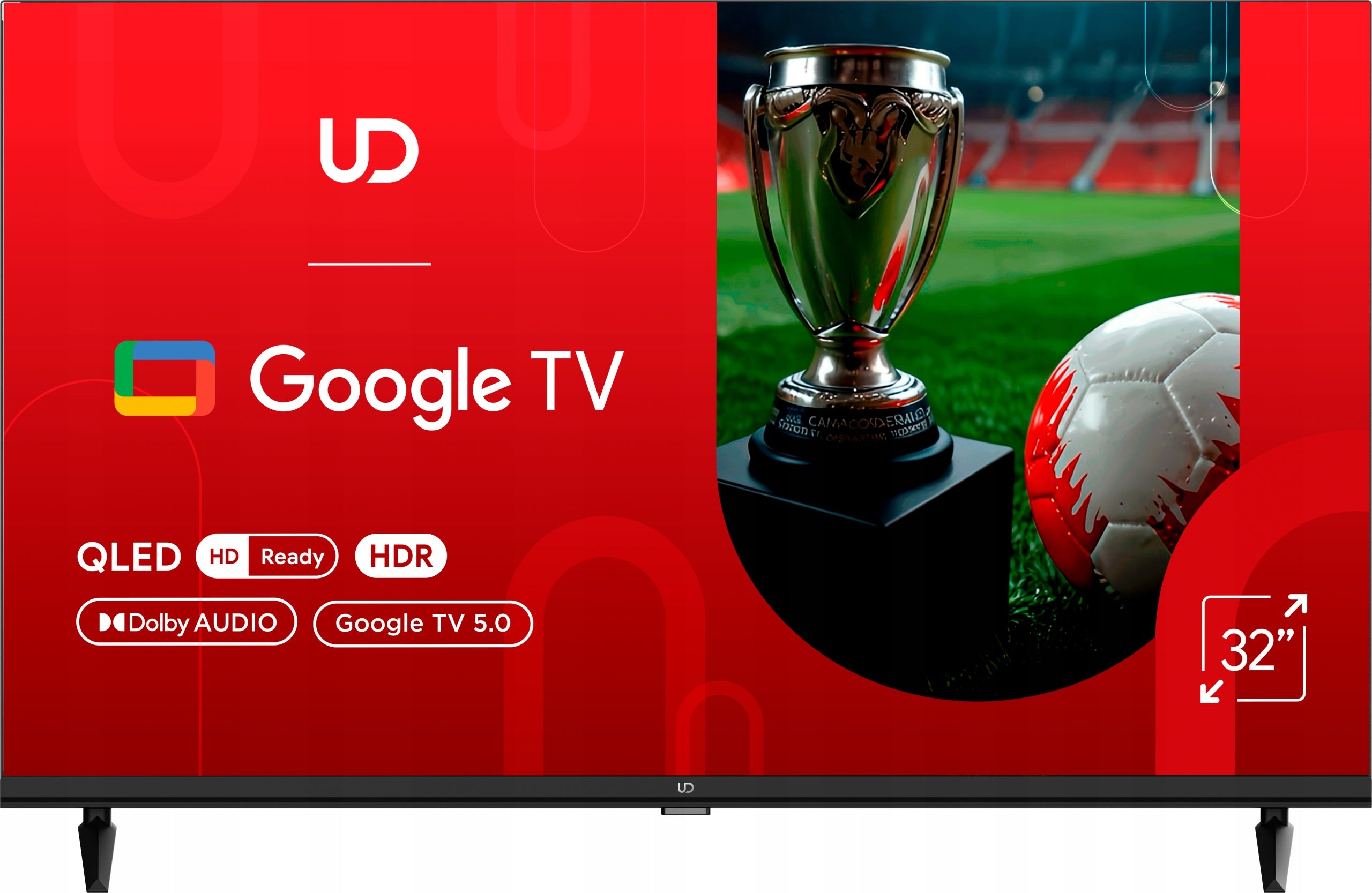 QLED TV UD 32QHGC5210S 32" HD SmartTV HDR Google TV WiFi Dolby Audio