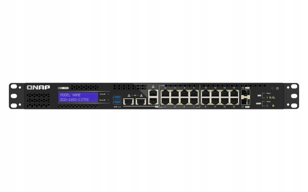 QNAP QGD-1602-C3758-16G Network Switch Managed L2 2.5G Ethern...