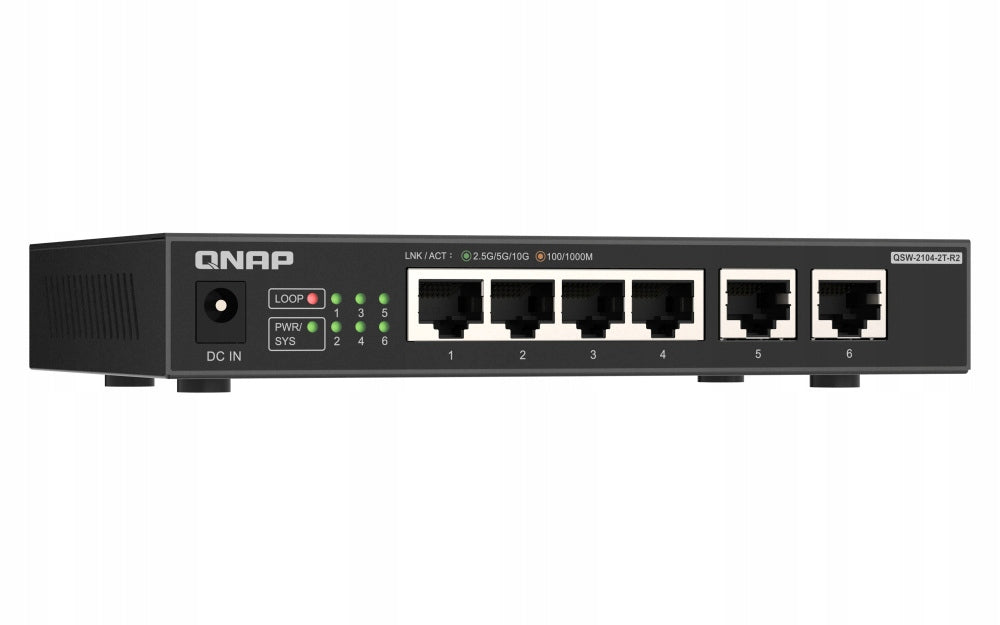 QNAP QSW-2104-2T-R2 6portový 10G Ethernet Switch Manufacturer Qnap
