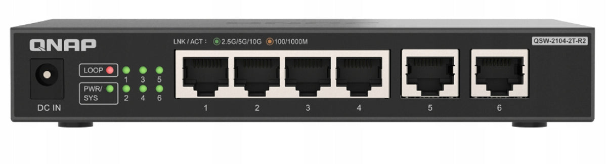 QNAP QSW-2104-2T-R2 6portový 10G Ethernet Switch