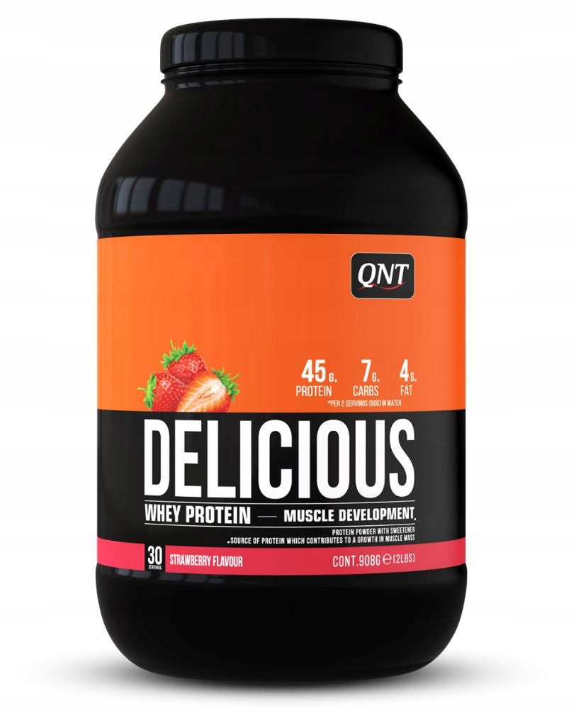 QNT DELICIOUS WHEY PROTEIN with BCAA WPI WPC Protein Conditioner 908g Strawberry