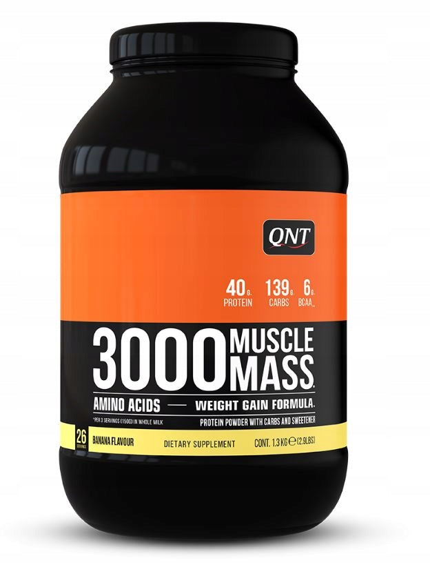 QNT Muscle Mass 3000 Gainer Muscle Mass Gain 1,3kg Banana