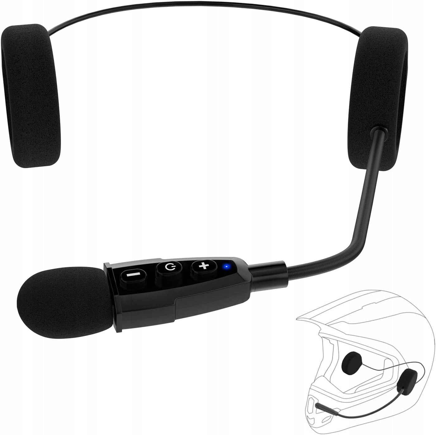 QSPORTPEAK E1+ Headset Helmet Bluetooth 5.1 Noise Reduction 19H