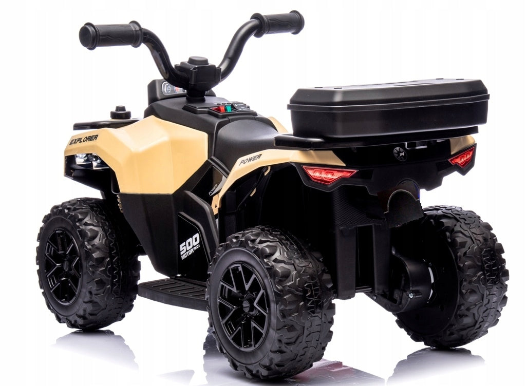 QUAD FOR CHILDREN ELECTRIC BATTERY KHAKI CAR Color brown