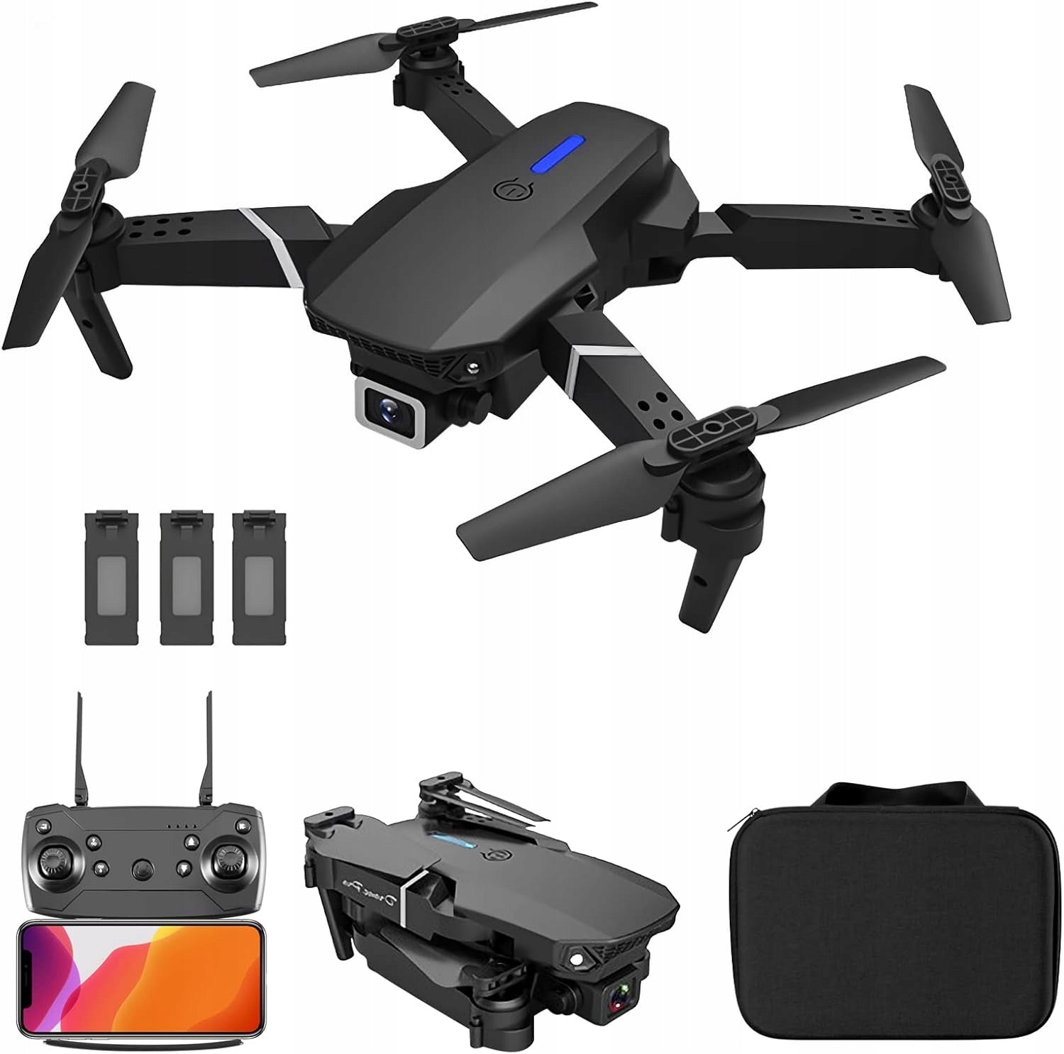QUADCOPTER DRONE WITH FLIGHT TRACKING FUNCTION WIFI APP + BAG