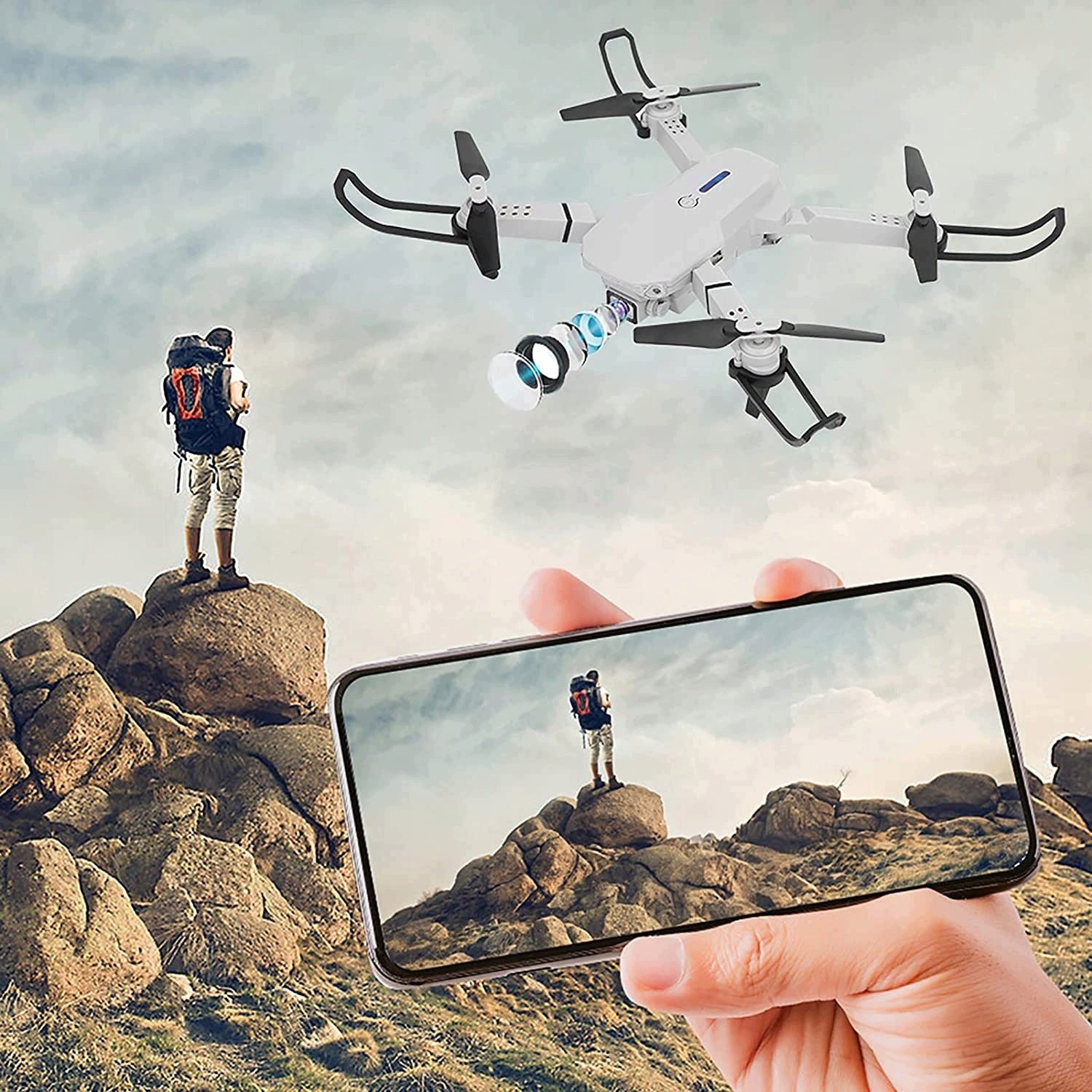 QUADCOPTER LS-E525 REMOTE CONTROLLED DRONE DUAL CAMERA 4K WIFI 100M NEW Brand no brand