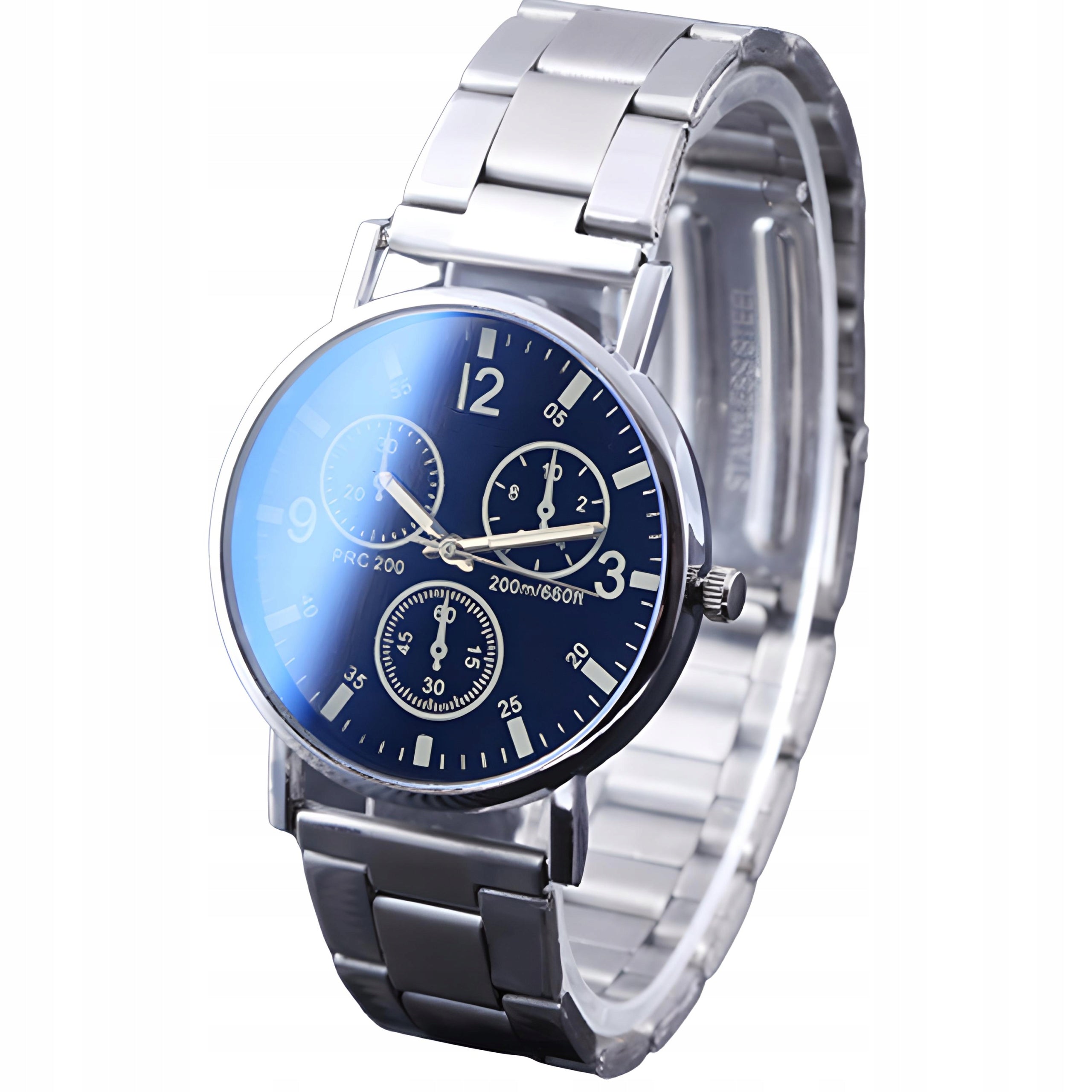 QUARTZ MEN'S WATCH CLASSIC ELEGANT STYLISH WITH SILVER BRACELET Brand RETOO