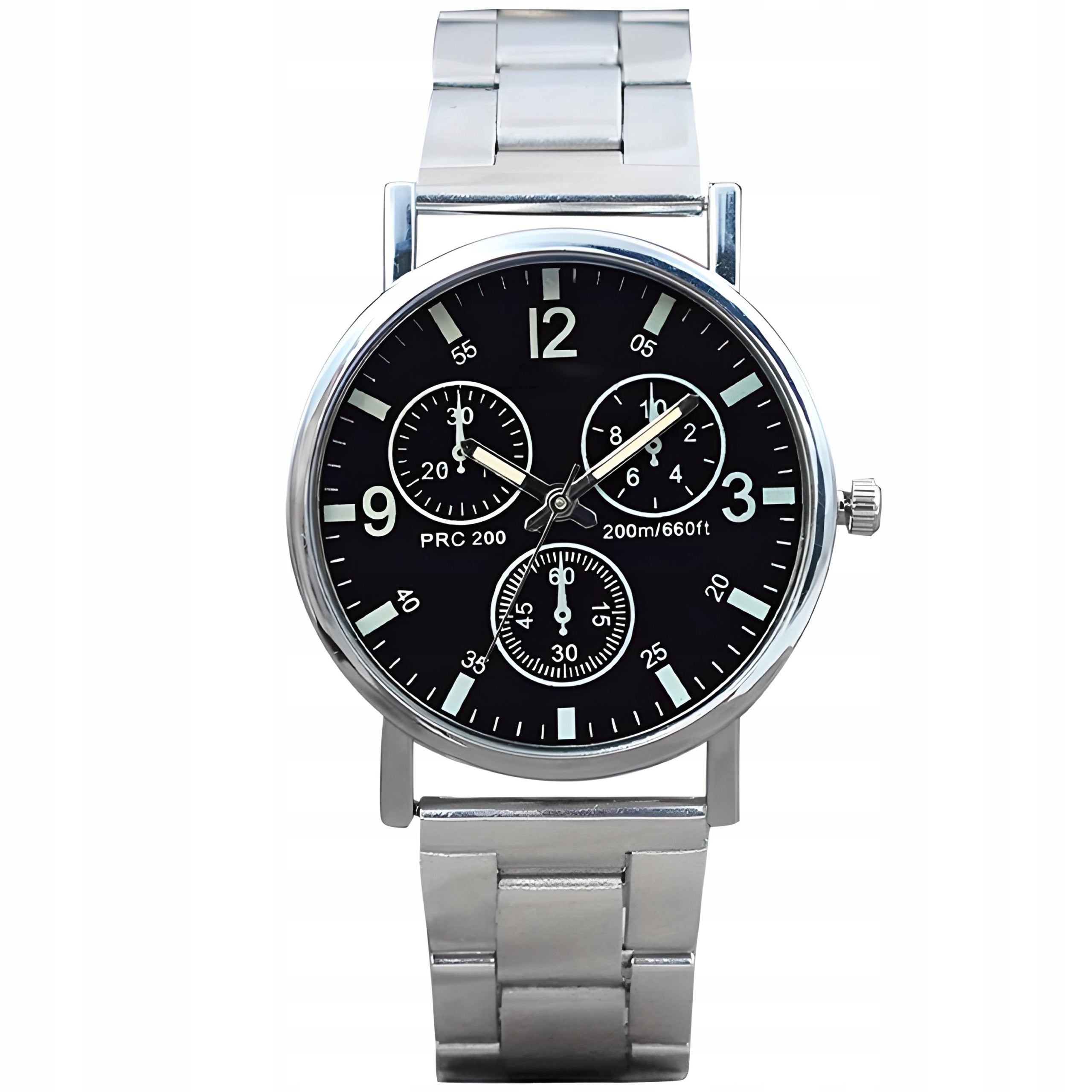 QUARTZ MEN'S WATCH CLASSIC ELEGANT STYLISH WITH SILVER BRACELET Packaging status original