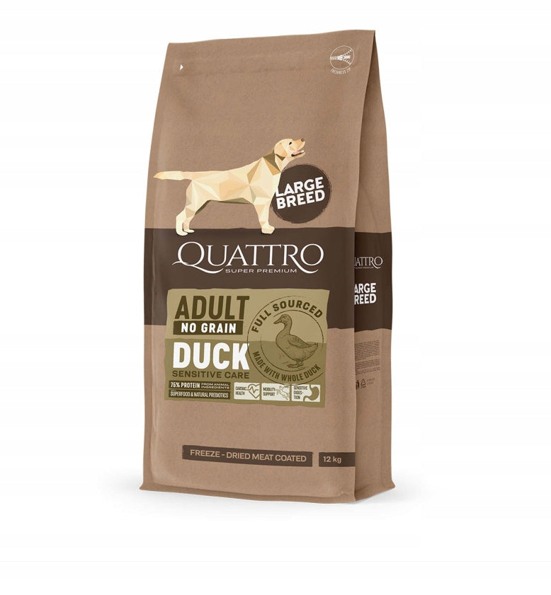 QUATTRO Grain Free Adult Large Duck 12kg