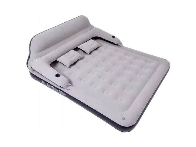 QUEEN SIZE XXXL CAMPING INFLATABLE MATTRESS WITH 2-SEATER BACKREST Packaging status original