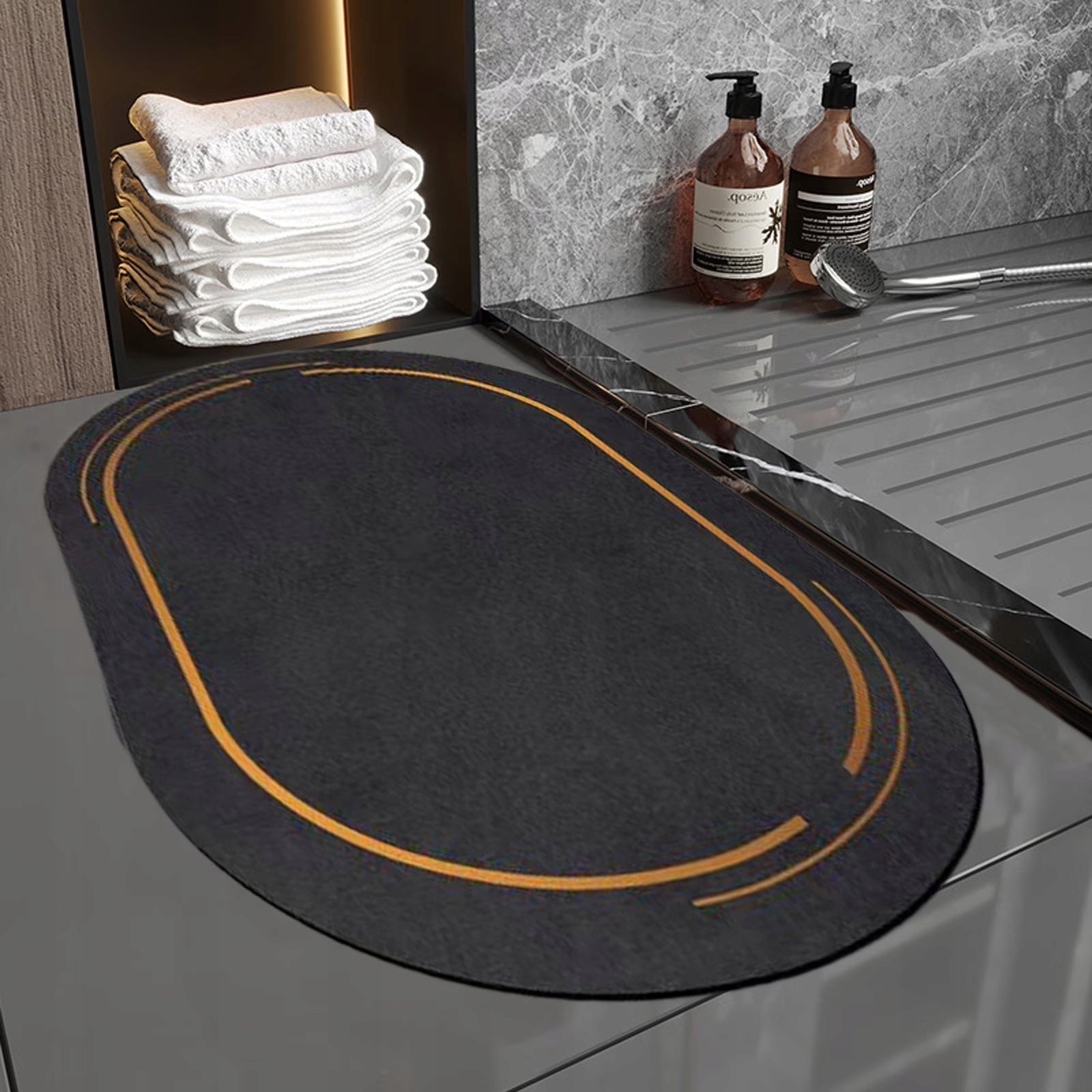 QUICK-DRYING BATHROOM MAT, ABSORBENT, ANTI-SLIP CARPET FOR THE BATHROOM Brand BNTrade