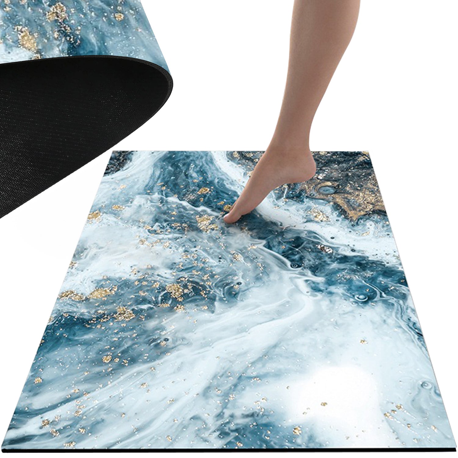 QUICK-DRYING BATHROOM MAT ANTI-SLIP BATHROOM ABSORBENT RUG 60x40