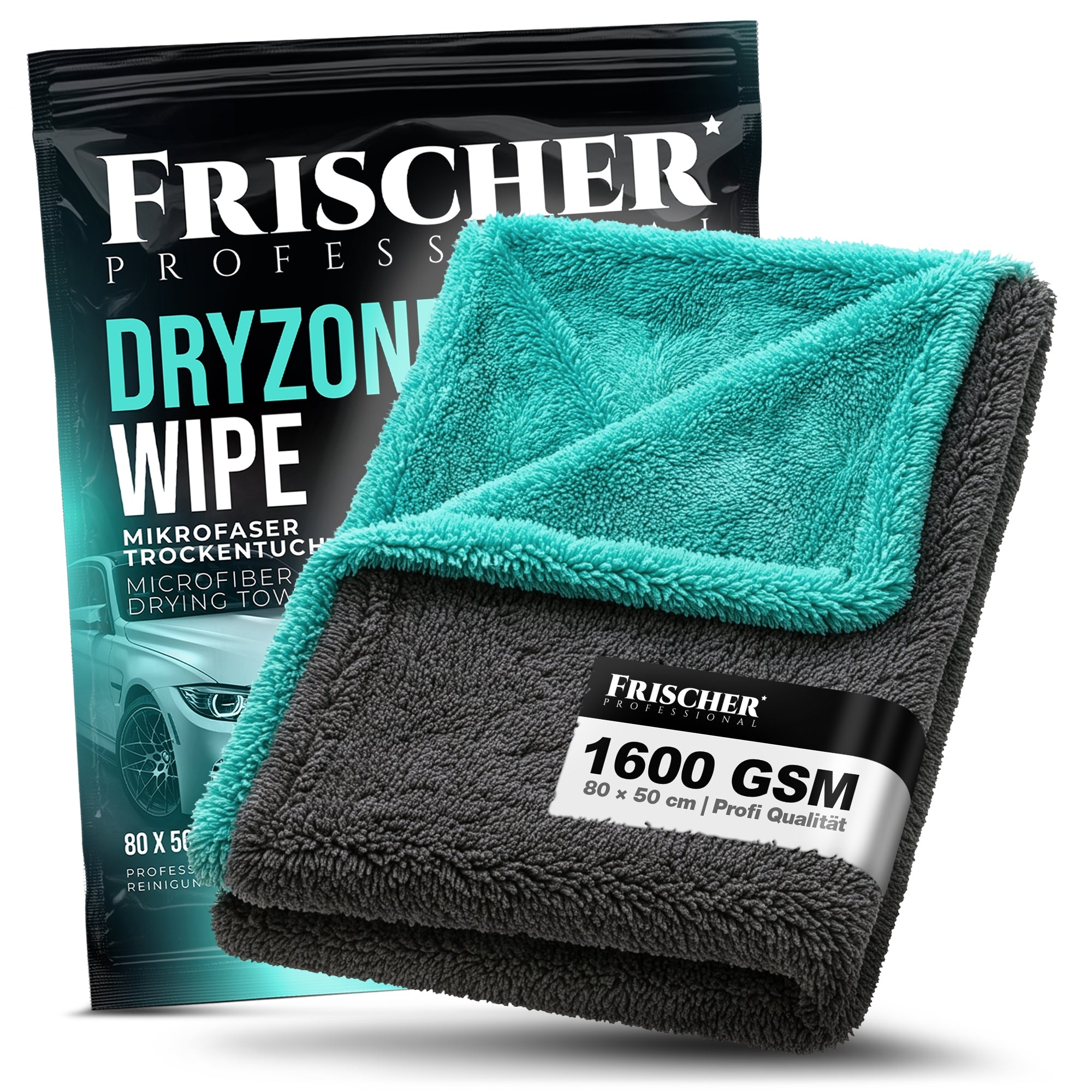 QUICK-DRYING MICROFIBER TOWEL FOR DRYING THE CAR 50 X 80CM