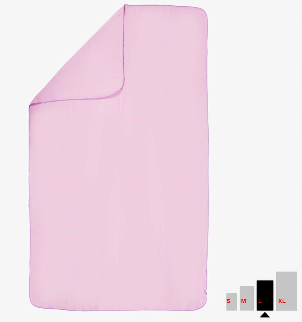 QUICK-DRYING TOWEL MICROFIBER LIGHT ABSORBENT - L 80x130cm LILA ROUGE Brand Nabaiji