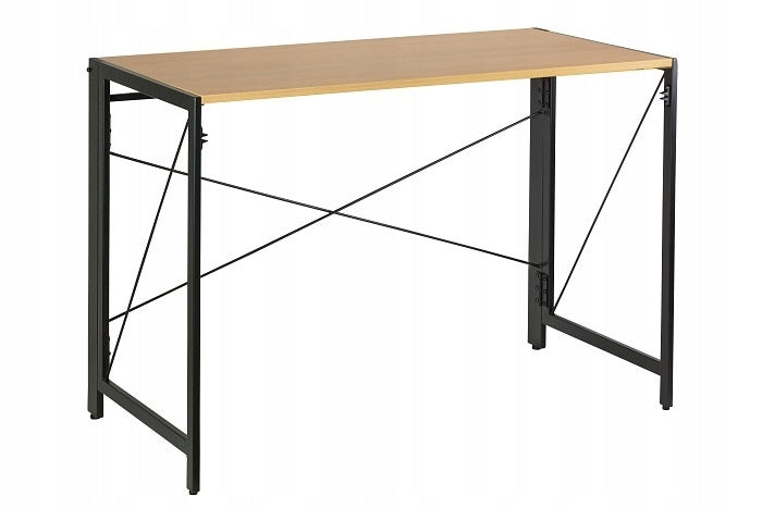 QUICK LOFT FOLDING DESK FOR HOME OFFICE STEEL LEGS TABLE TOP WITH FURNITURE BOARD