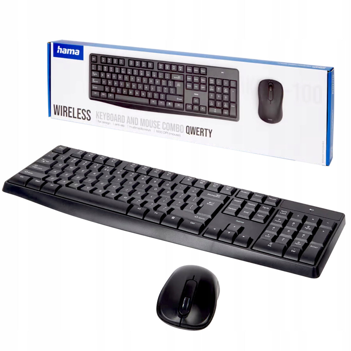 QUIET Keyboard and WIRELESS OPTICAL Mouse for Computer SUPER SET