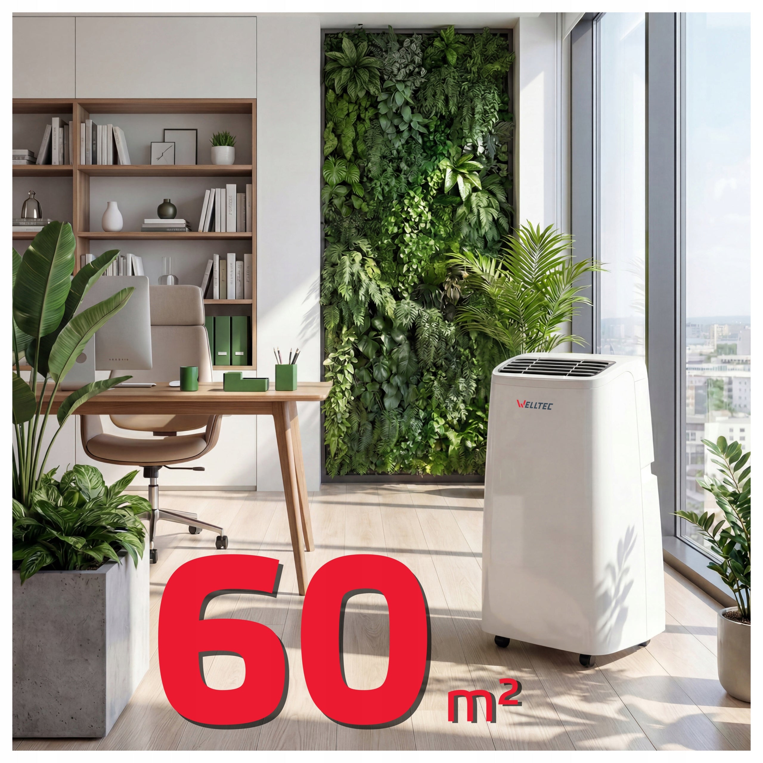 QUIET PORTABLE AIR CONDITIONER SPLIT WELLTEC ACS3 PRO - 4in1 WiFi 3,5kW 60m² Manufacturer code ACS3 Pro