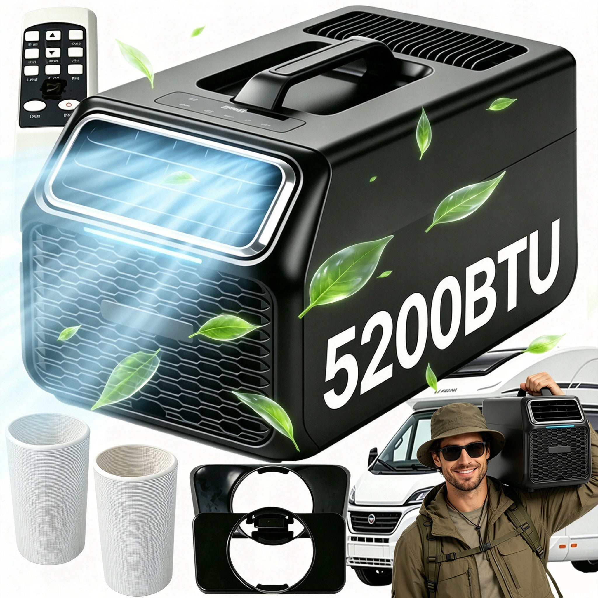 QUIET PORTABLE AIR CONDITIONER Space Cool-C06 650W 5200 BTU 45dB FOR MOTORHOME