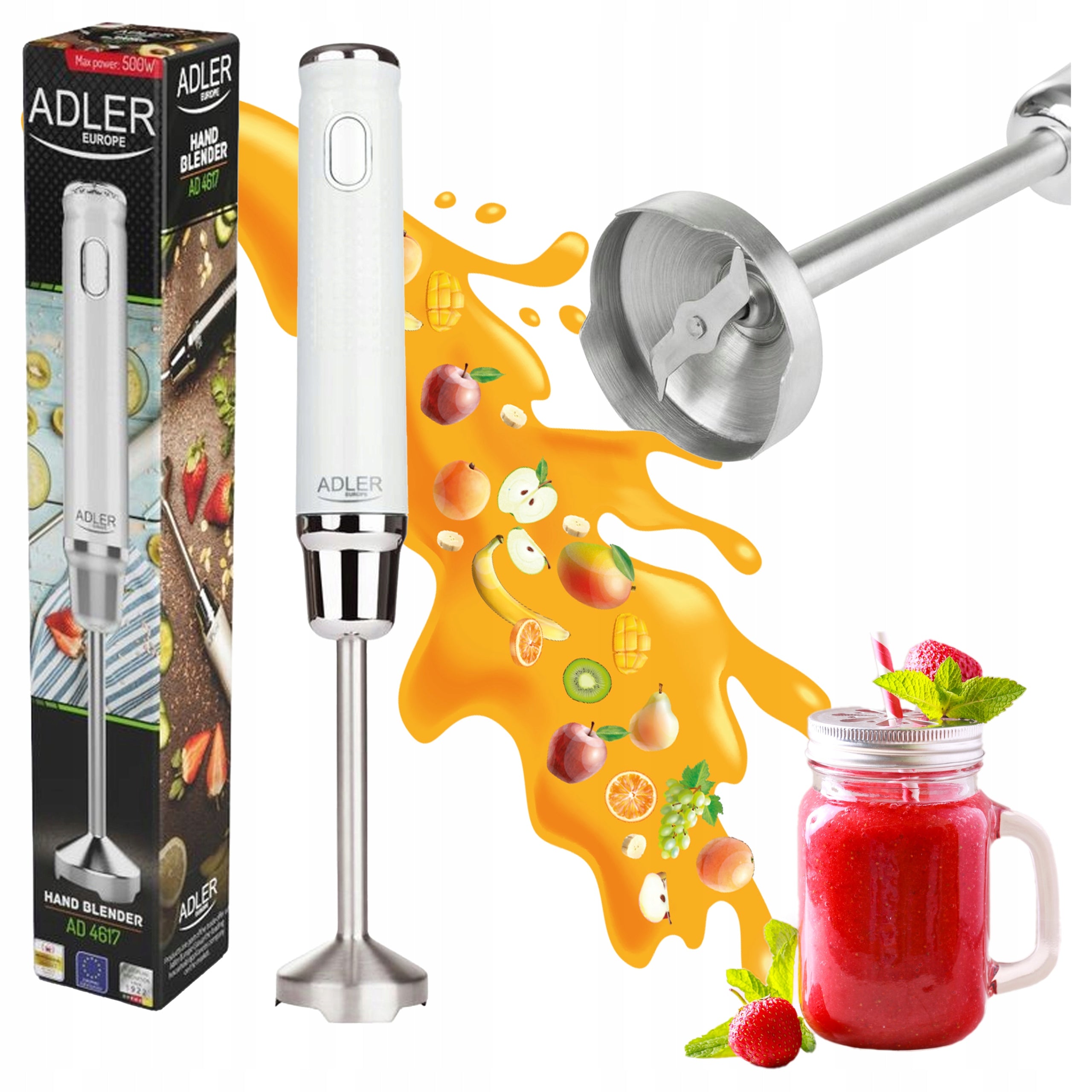 QUIET POWERFUL HAND BLENDER MIXER 300W MIXING