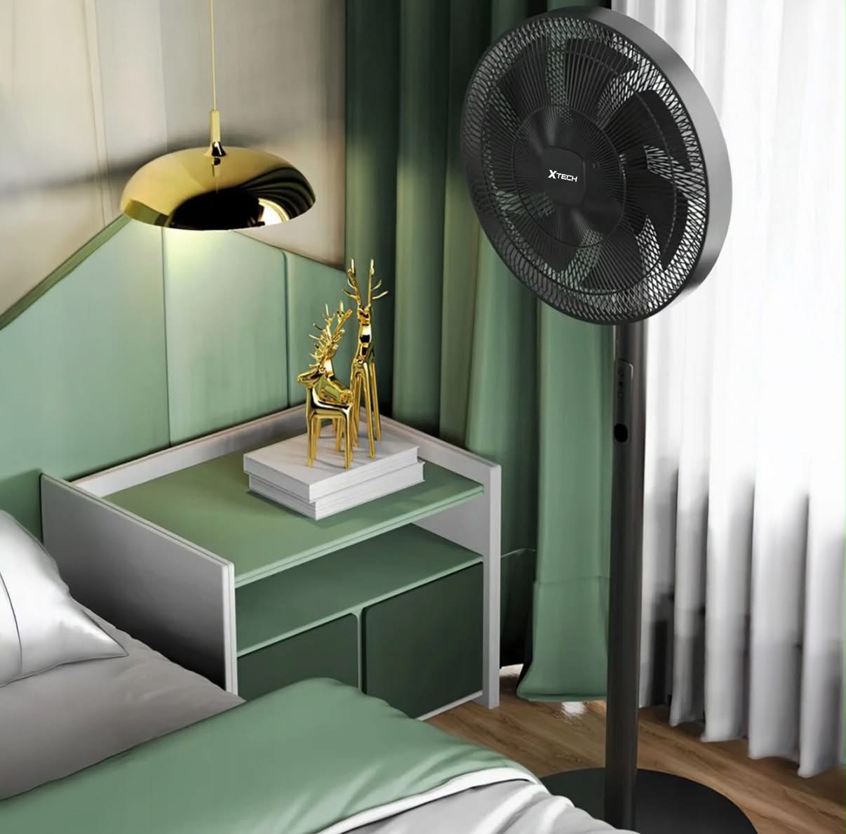 QUIET STANDING FAN WITH REMOTE CONTROL 8 GEARS POWERFUL WINDMILL FOR BEDROOM HOME Fan type floor