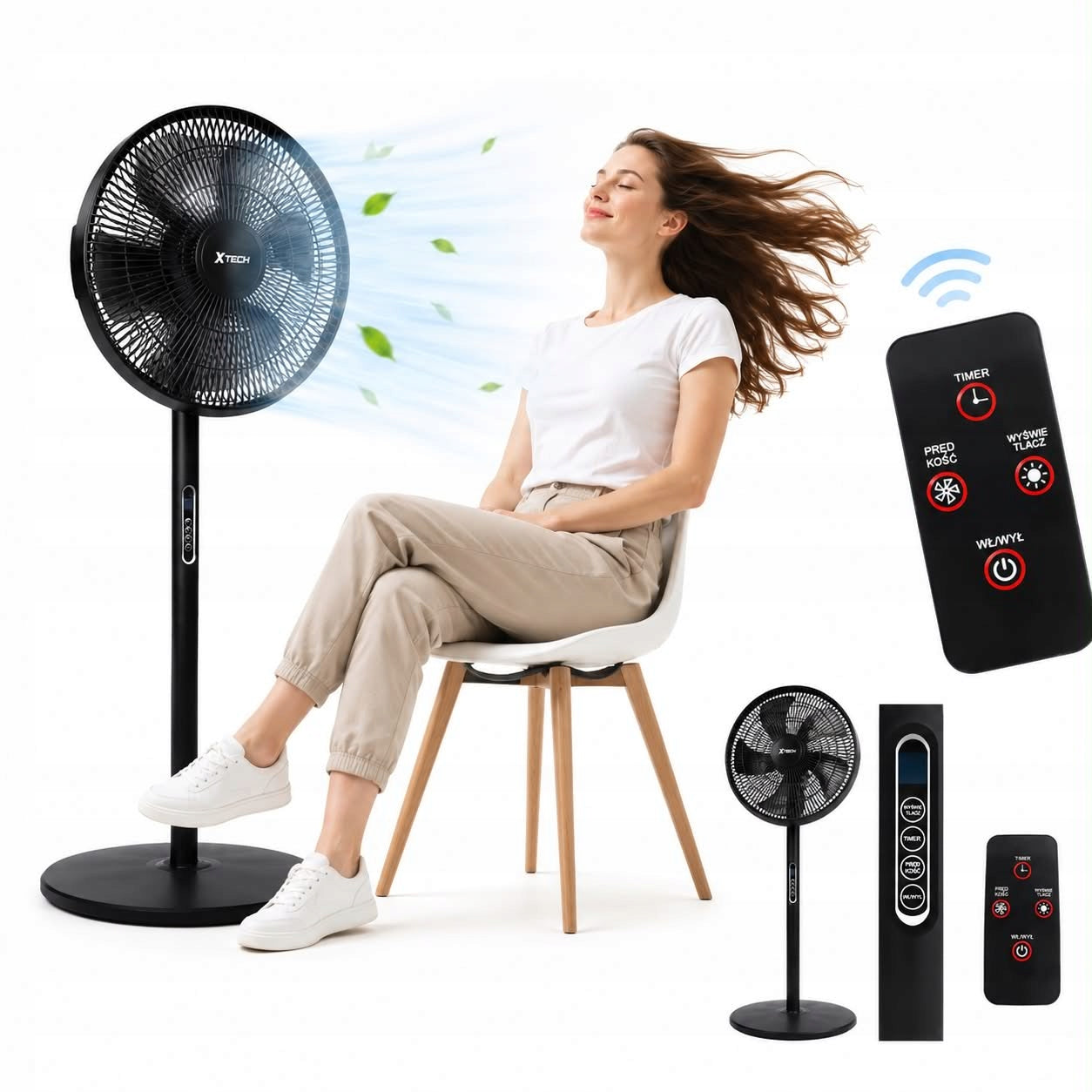 QUIET STANDING FAN WITH REMOTE CONTROL 8 GEARS POWERFUL WINDMILL FOR BEDROOM HOME Manufacturer code fewr45