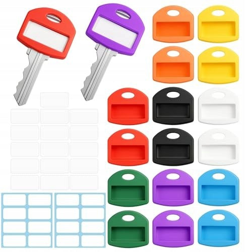 QUILAX 16PCS KEY MARKERS PLASTIC KEY COVERS FOR HOME Packaging status original