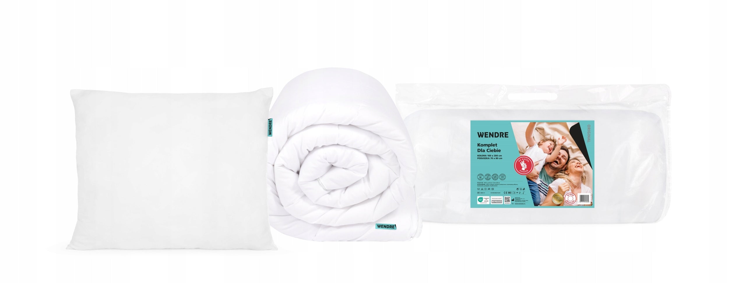 QUILT SET Year-round + PILLOW 160x200+70x80 Light and Warm WENDRE