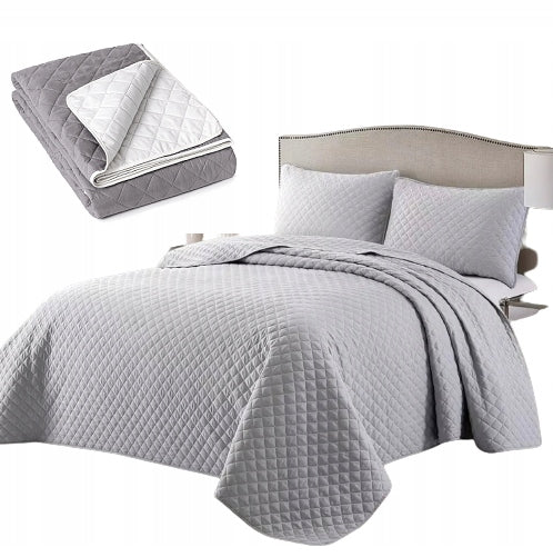 QUILTED BEDSPREAD 140x220 DOUBLE SIDED FOR BED BLANKET Pled Manufacturer PL