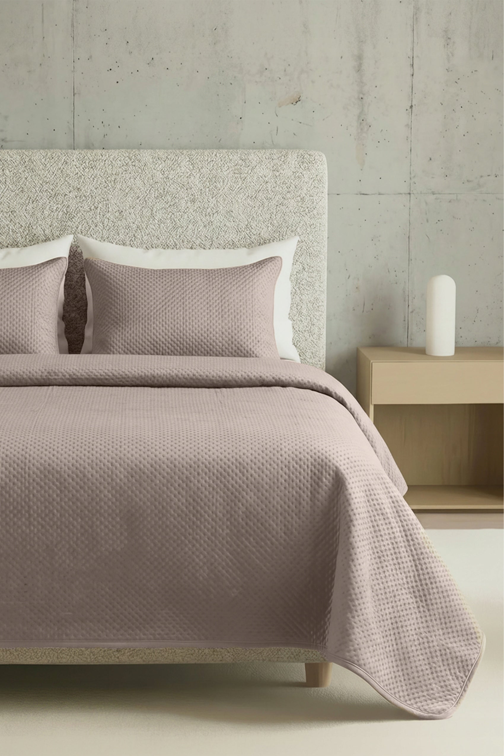 QUILTED BEDSPREAD VELVET KAPA BLANKET PLAID 240x220 MAYA BEIGE Manufacturer code NARZUTA VELVET 220X240