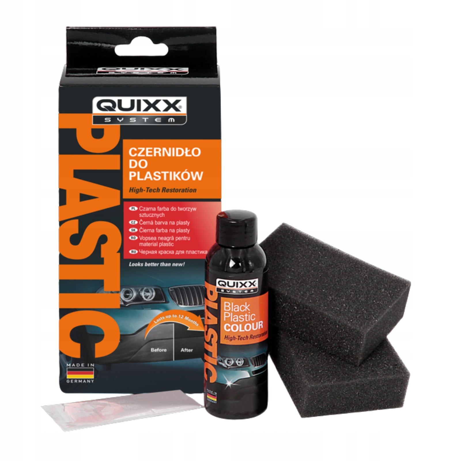 QUIXX TIRE BLACK BLACK PAINT FOR PLASTIC RENOVATION SET 75 ml