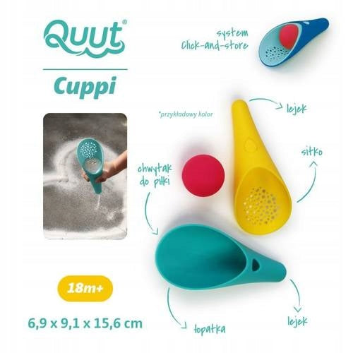 Spielzeug „Cuppi“ – Schaufel, Sieb und Ball 
