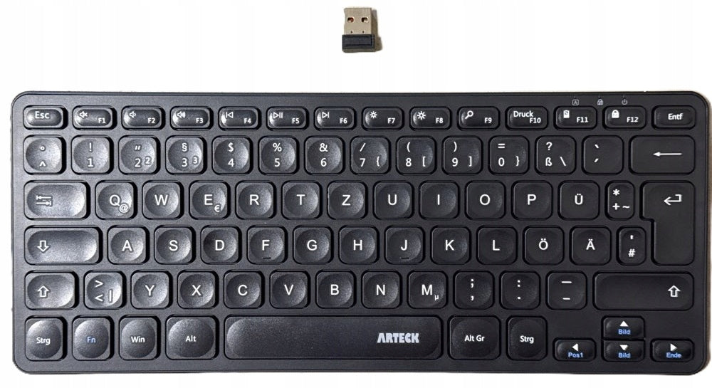 QWERTZ 2.4G PC/LAPTOP/SMART TV IWINDOWS 10/8/7 WIRELESS KEYBOARD