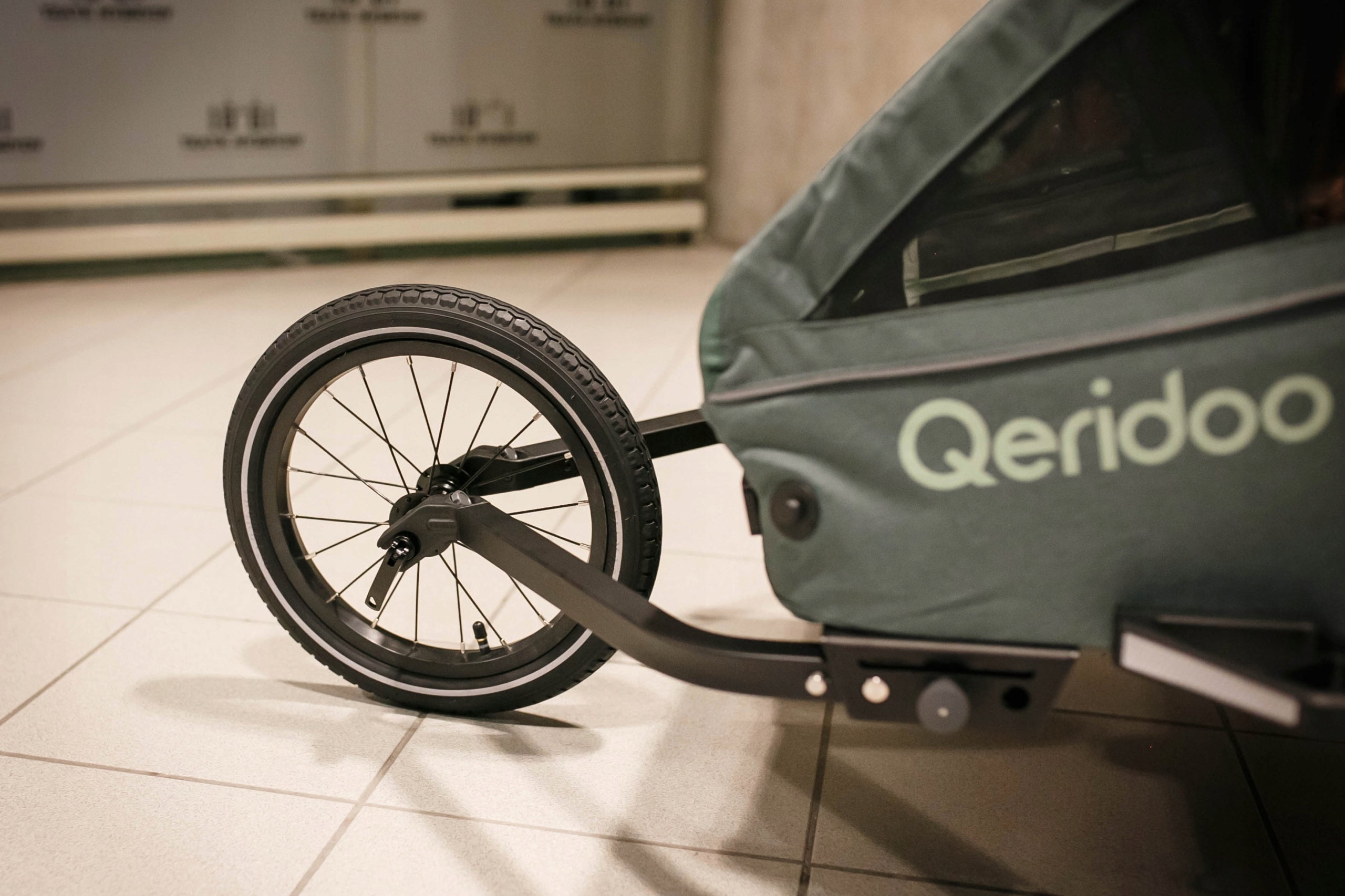 Qeridoo Jogging Kit running set for single bicycle trailer