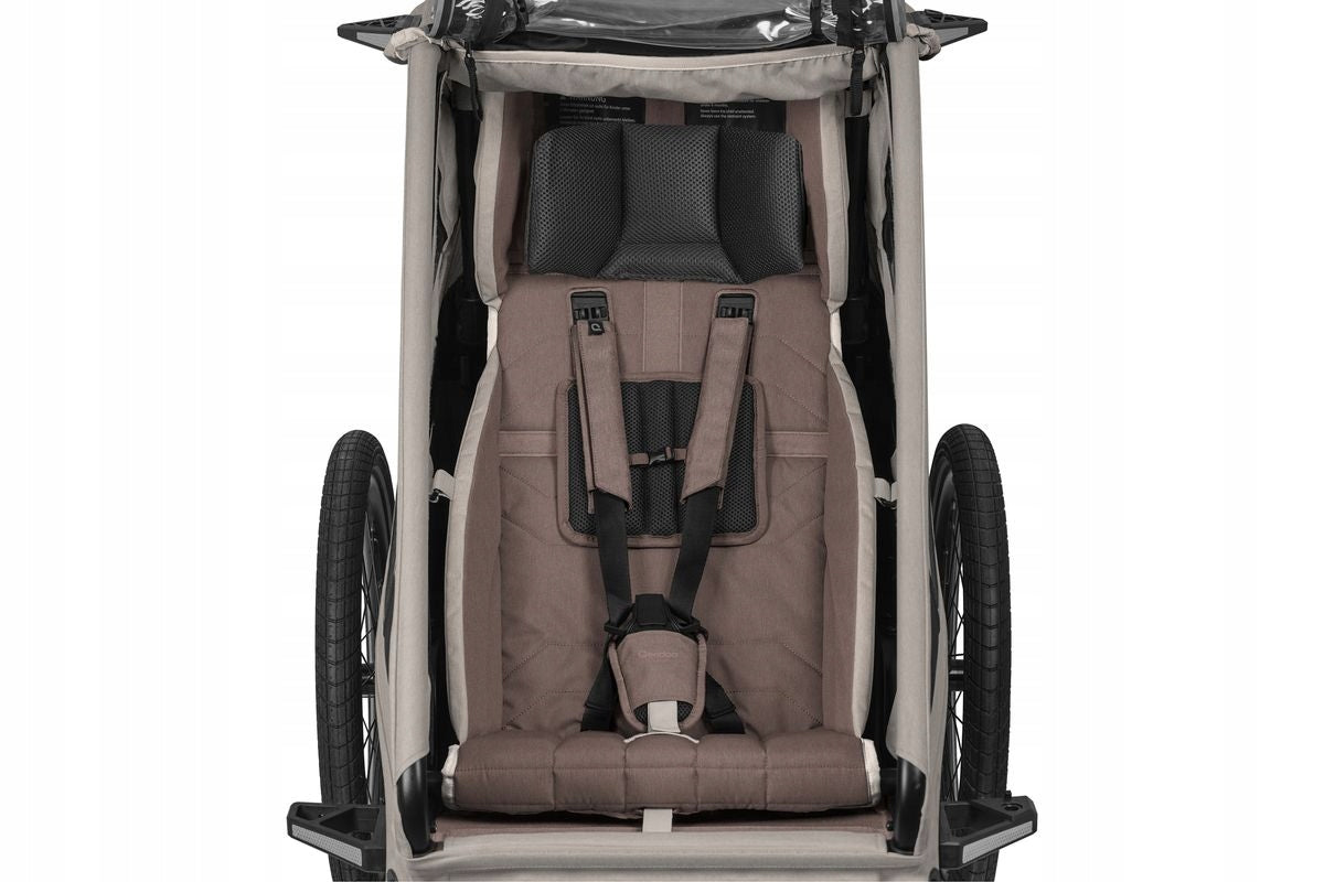 Qeridoo Kidgoo 1 Pro Gen 3 Barista Brown Single Bike Trailer Model Kidgoo 1 Pro Gen 3