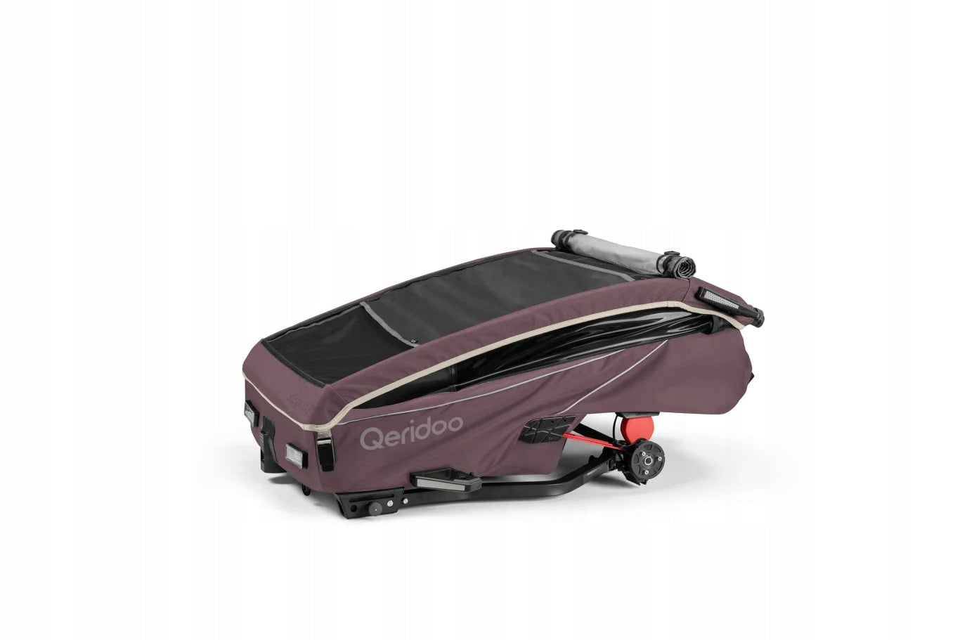 Qeridoo Kidgoo 2 Wildberry Violet Double Bike Trailer for Kids For for kids