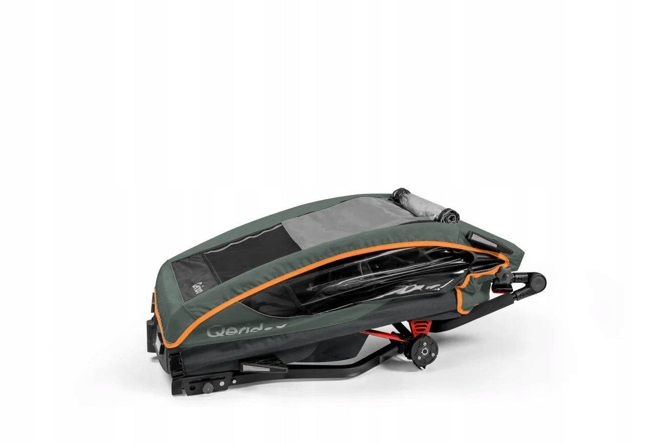 Qeridoo Lynix 2 Forest Green double bicycle trailer Brand Qeridoo